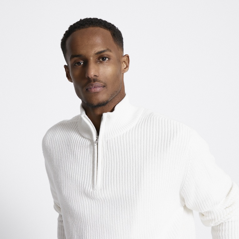 Half-zip knit sweater "Frans"